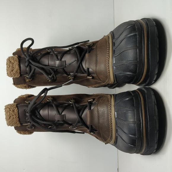 Crocs Allcast II brown and black winter rain Duck Boots men's size 13 - Picture 3 of 16